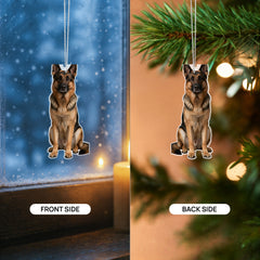 German Shepherd Cutout Ornament – Double-Sided