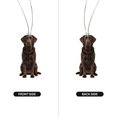 Chocolate Labrador Cutout Ornament – Double-Sided