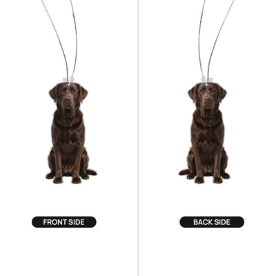 Chocolate Labrador Cutout Ornament – Double-Sided