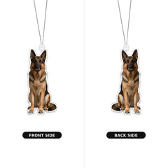 German Shepherd Cutout Ornament - front and back