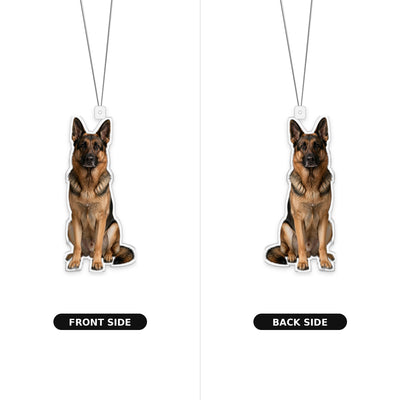 German Shepherd Cutout Ornament - front and back